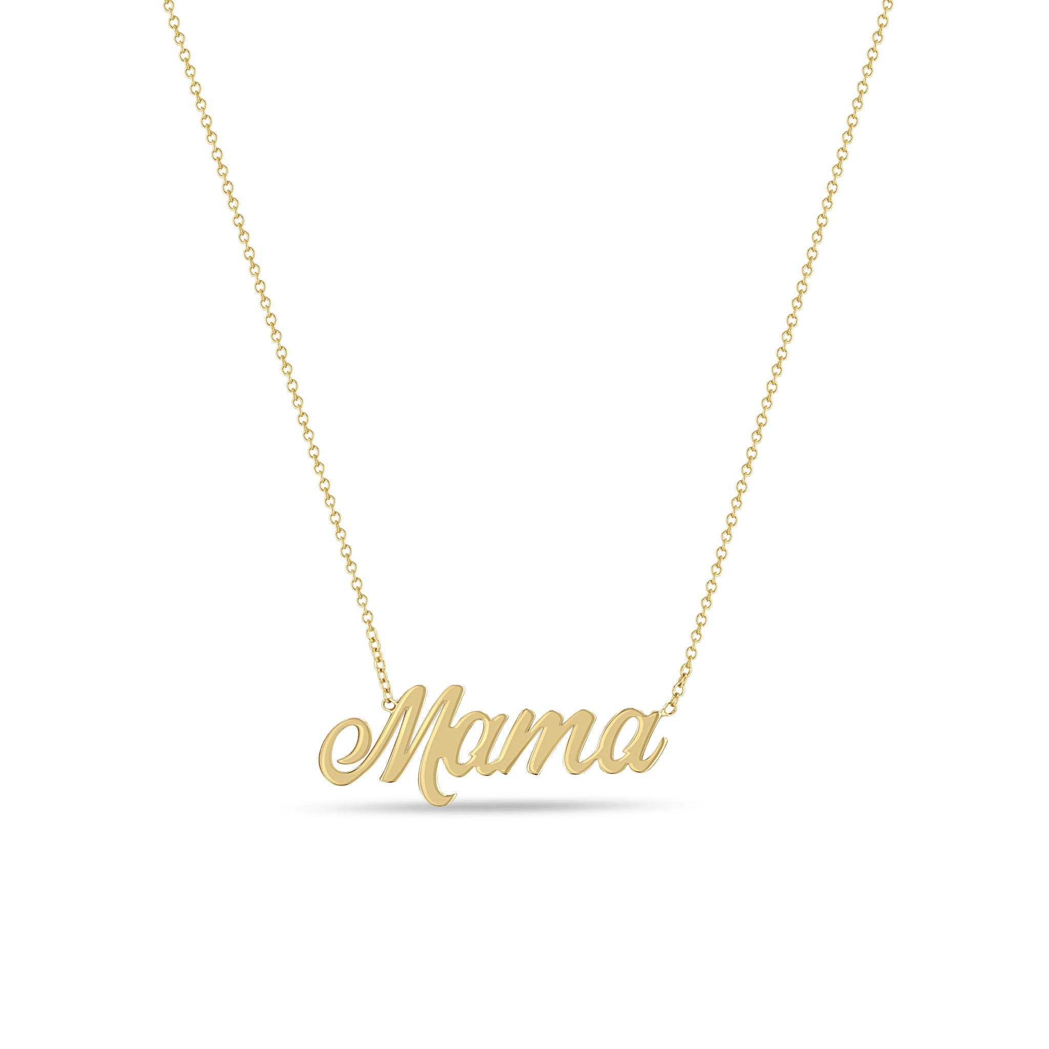 Zoë Chicco 14k Gold Script Letter Mama Necklace