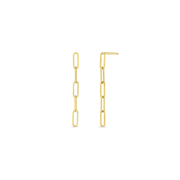 Zoë Chicco 14k Gold Small Paperclip Chain Drop Earrings