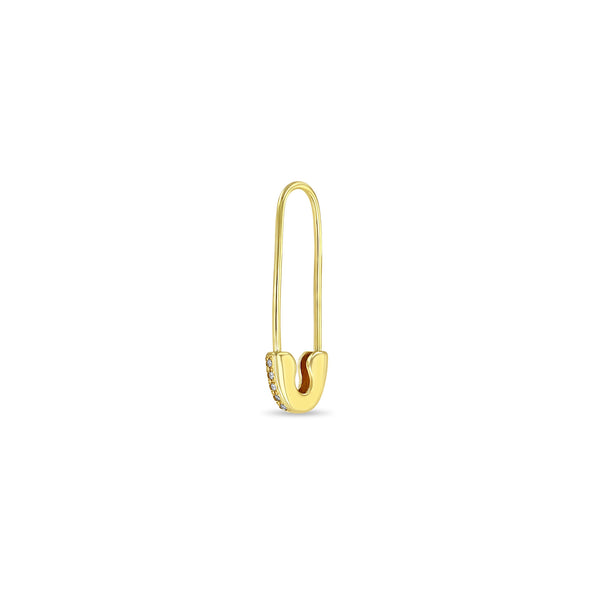 Zoë Chicco 14k Gold Pavé Diamond Safety Pin Threader Earring