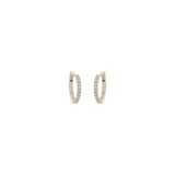 Zoë Chicco 14k Gold Pavé Diamond Small Hinge Huggie Hoop Earrings