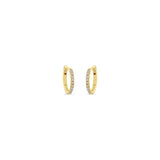 Zoë Chicco 14k Gold Pavé Diamond Small Hinge Huggie Hoop Earrings