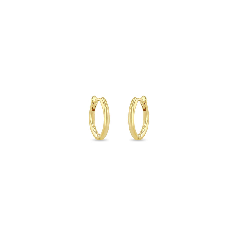 Mini Gold bamboo look huggie earrings – Fini