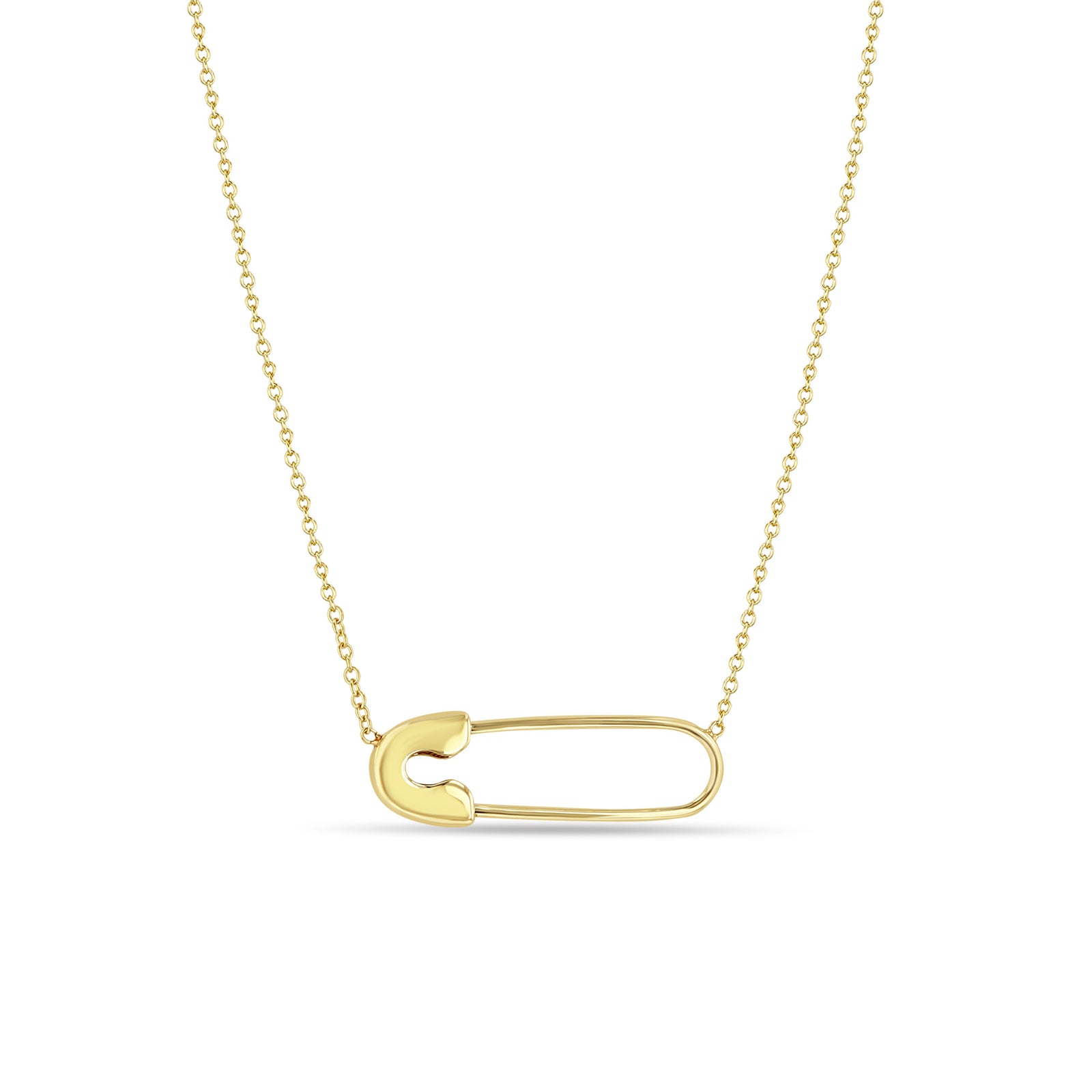 Zoë Chicco 14k Gold Safety Pin Necklace – ZOË CHICCO