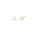 Zoë Chicco 14k Gold 4mm Prong Pearl Stud Earrings