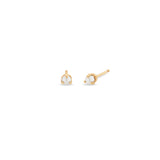 Zoë Chicco 14k Gold 2mm Prong Pearl Stud Earrings