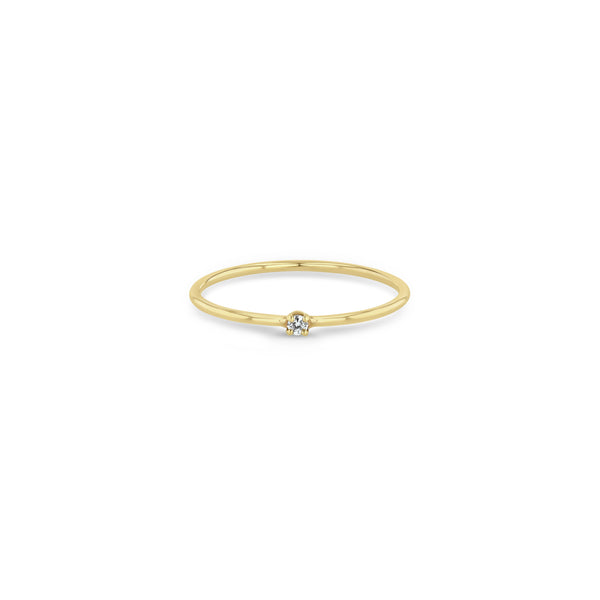 Zoë Chicco 14k Gold Prong Diamond Solitaire Ring