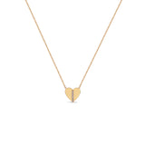 Zoë Chicco 14k Gold Pavé Diamond Line Heart Necklace