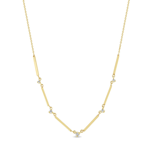 Zoë Chicco 14k Gold 6 Linked Bar & Graduated Diamond Station