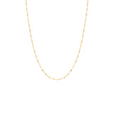 Zoe Chicco 14k Gold Square Bead and Cable Chain Necklace