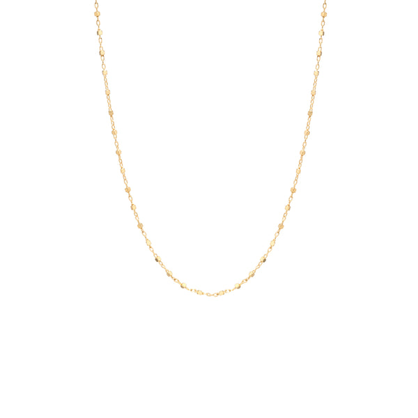 Zoe Chicco 14k Gold Square Bead and Cable Chain Necklace