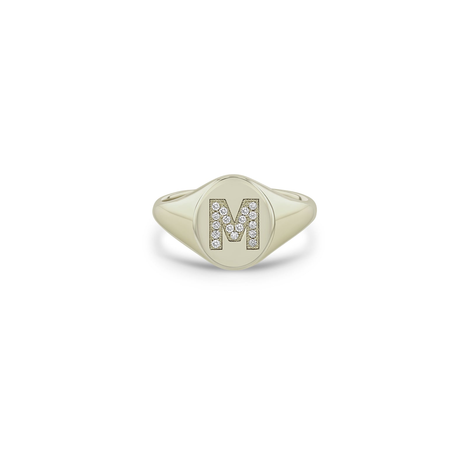 Zoë Chicco 14k Gold Full Pavé Diamond Oval Signet Ring – ZOË