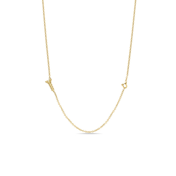 Zoë Chicco 14k Gold Screw "U" Station Chain Necklace