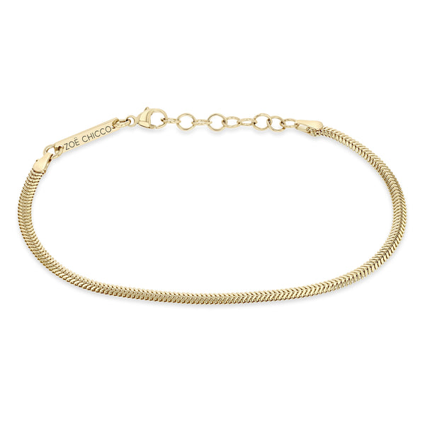 Zoë Chicco 14k Gold Small Snake Chain Bracelet