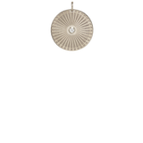 14k small sunbeam medallion disc charm