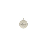 Zoë Chicco 14k White Gold Small "exhale" Disc Charm Pendant