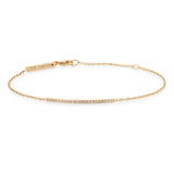 Zoë Chicco 14k Gold Pavé Diamond Thin Bar Chain Bracelet
