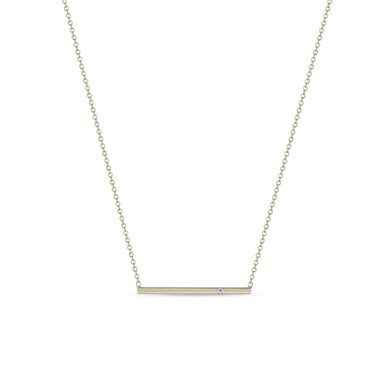 Messika 0.36Cttw Kate Horizontal Bar Pendant Necklace 18K White Gold 17  Inches For Sale at 1stDibs