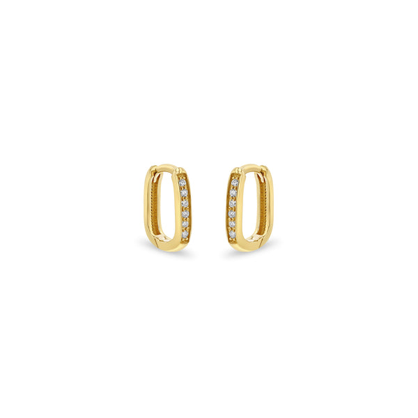 Small Gold Chunky Hinged Hoop Earrings in Yellow, Rose or White Gold