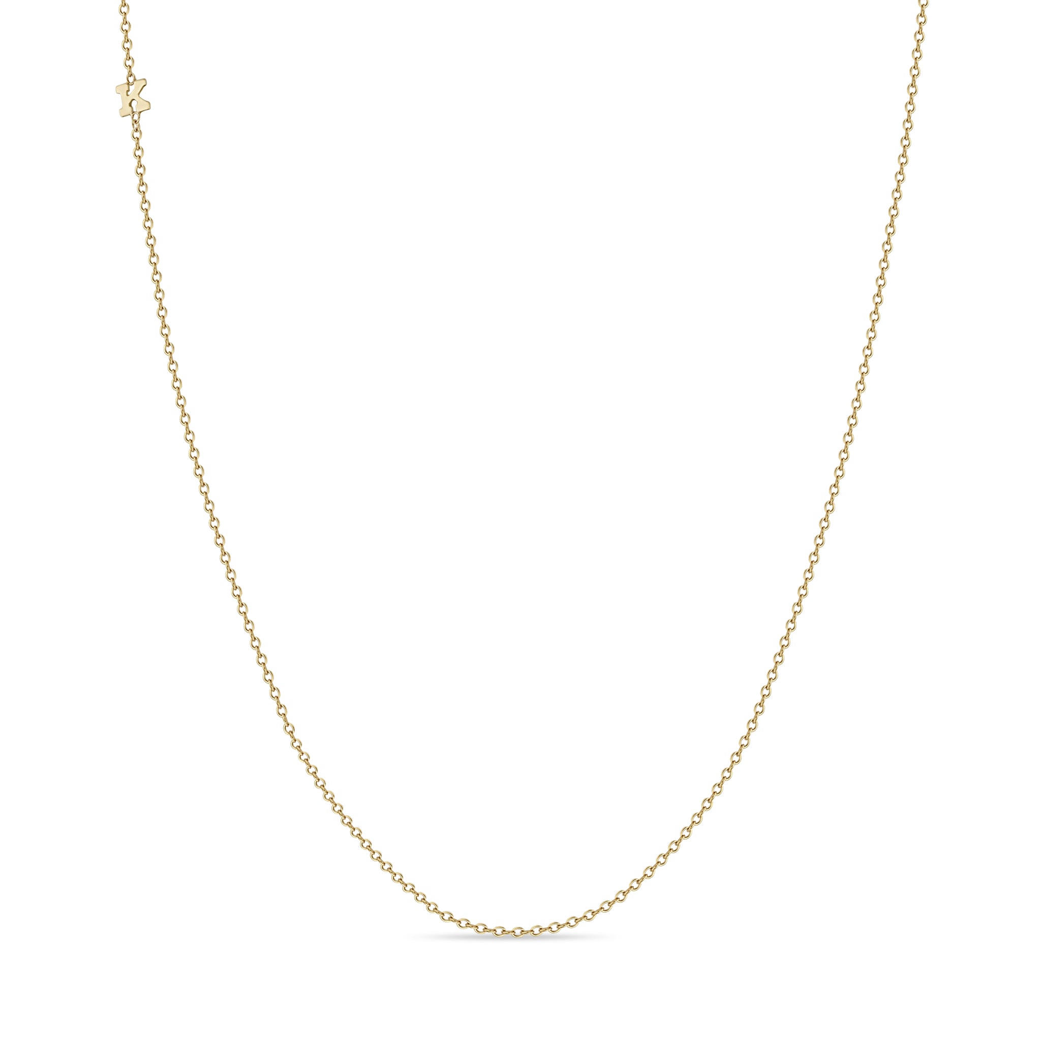 Zoë Chicco 14kt Gold Itty Bitty Off-Center Initial Letter Necklace Success