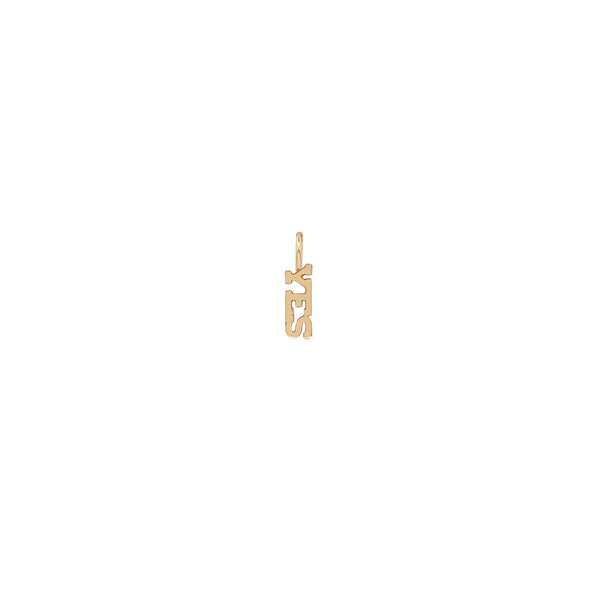 Zoë Chicco 14k Rose Gold Itty Bitty YES Charm Pendant
