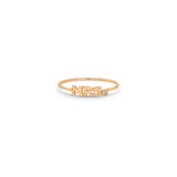 Zoë Chicco 14k Gold Itty Bitty MRS with Diamond Ring