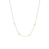 Zoë Chicco 14kt Gold Itty Bitty Scattered LOVE with Diamond Necklace