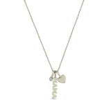 Zoë Chicco 14kt Gold MAMA Charm Necklace with Heart & Diamond