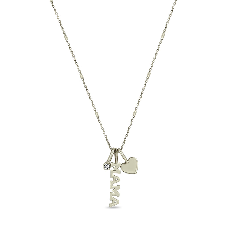 Love + Luck Mini Multi-Charm Necklace, Adjustable