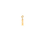 14k tiny BABE charm pendant with spring ring