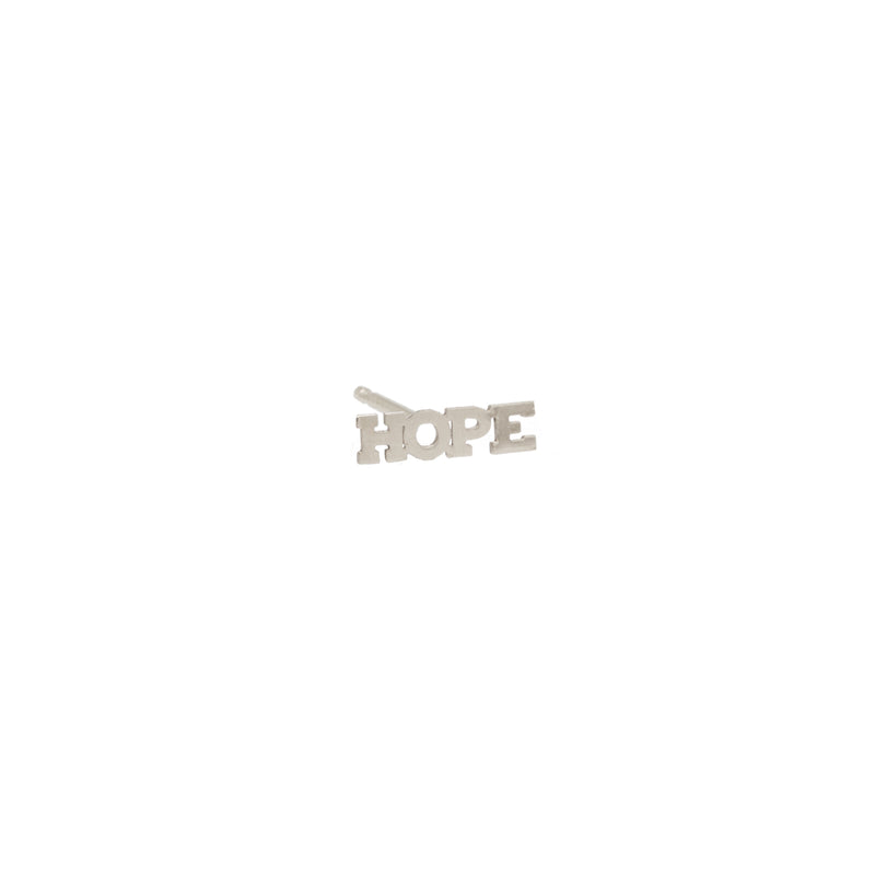 14k itty bitty HOPE stud