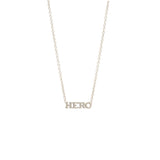 14k itty bitty HERO necklace