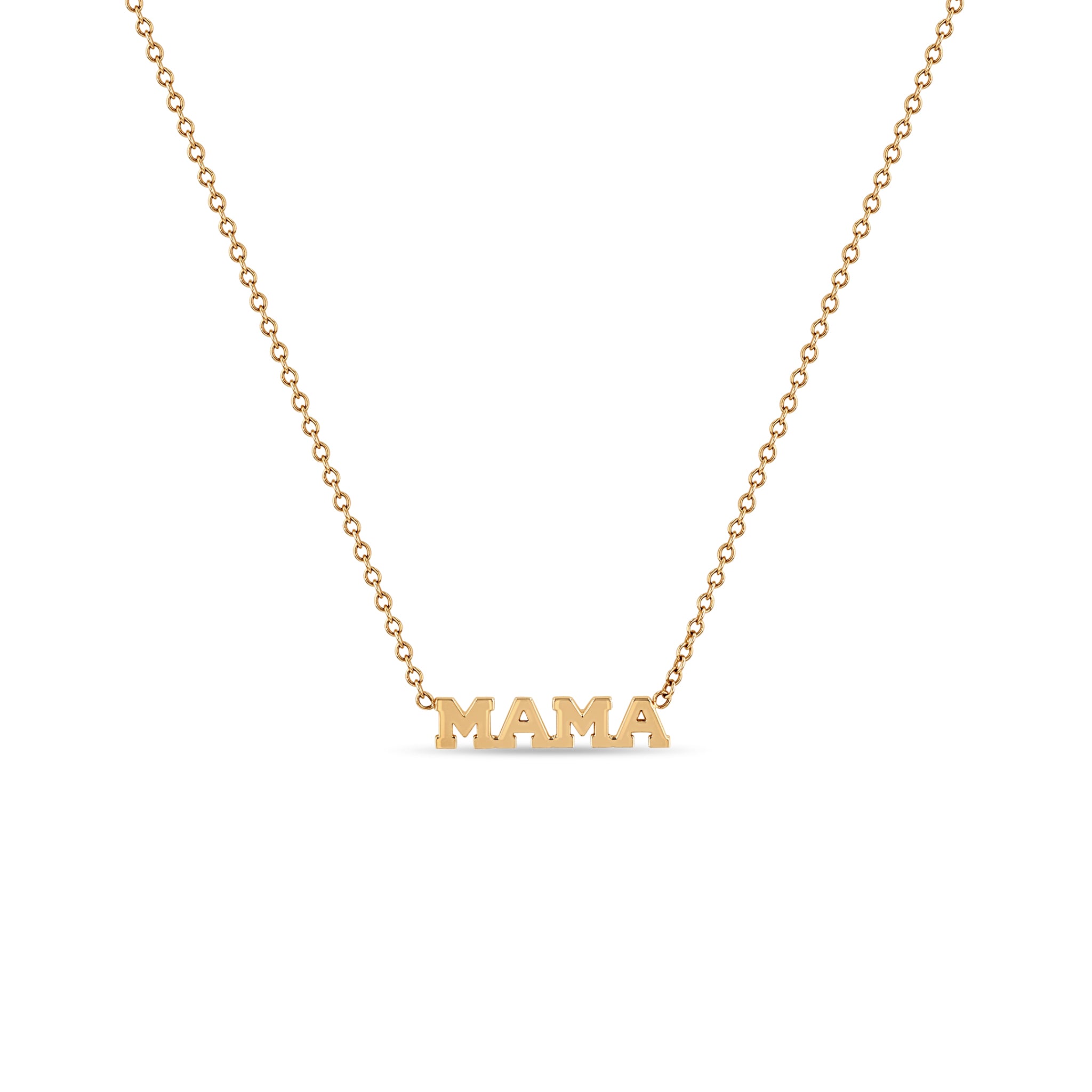Zoë Chicco 14kt Gold Itty Bitty MAMA Necklace