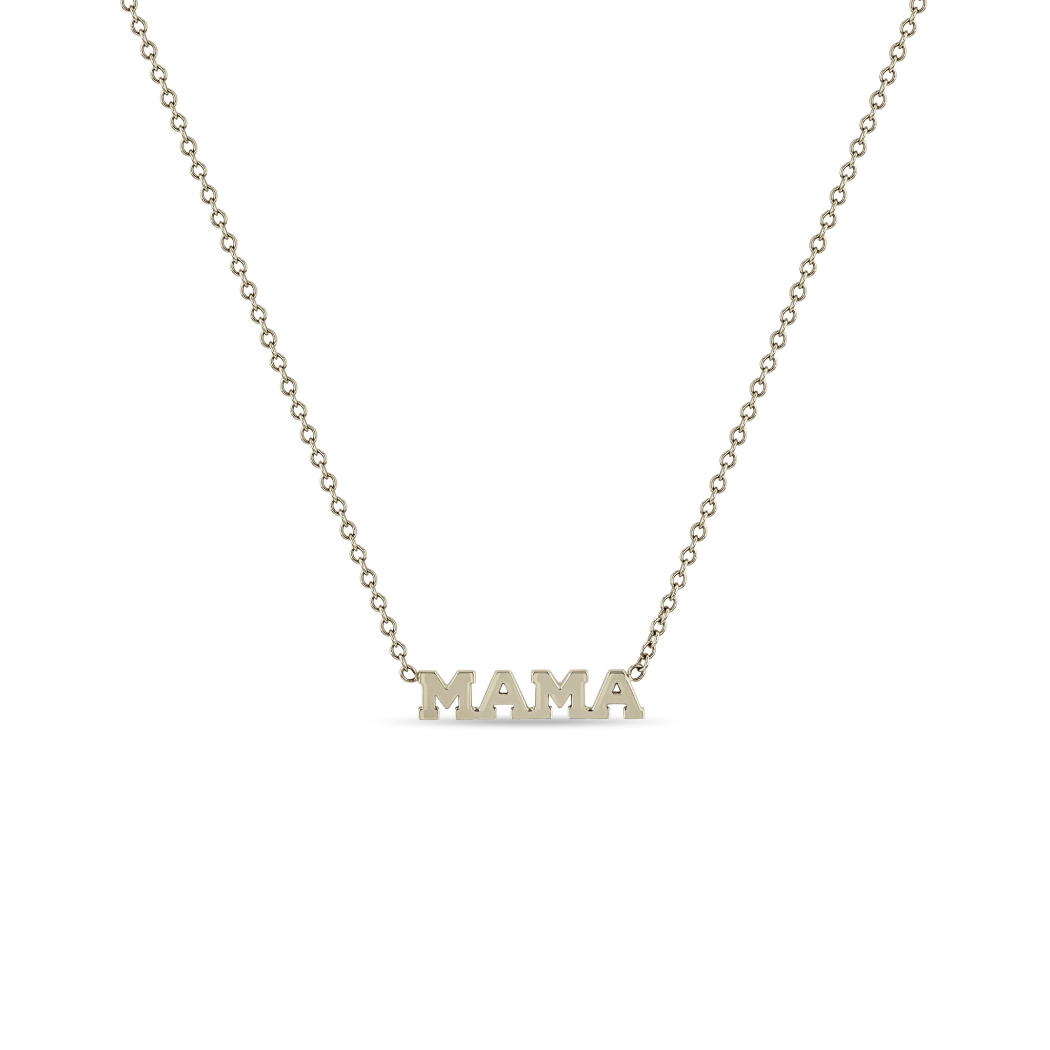 Zoë Chicco 14kt Gold Itty Bitty MAMA Necklace