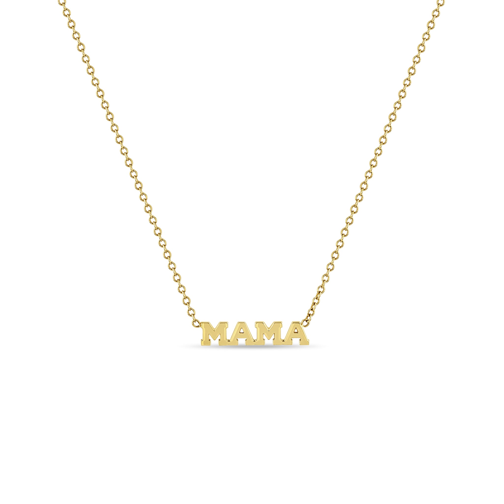 Zoë Chicco 14kt Gold Itty Bitty MAMA Necklace