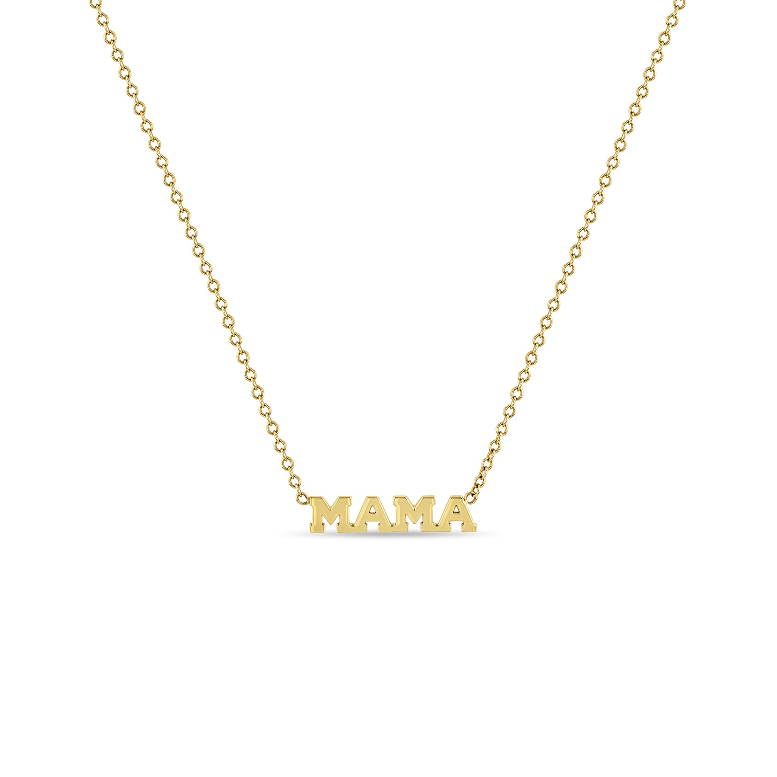 Zoë Chicco 14k Gold Itty Bitty MAMA Necklace – ZOË CHICCO