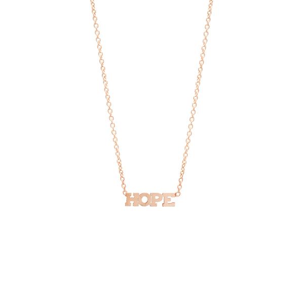 14k itty bitty HOPE necklace