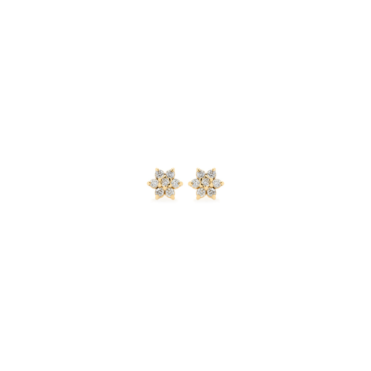 Zoë Chicco 14kt Gold Prong Diamond Flower Stud Earrings – ZOË CHICCO
