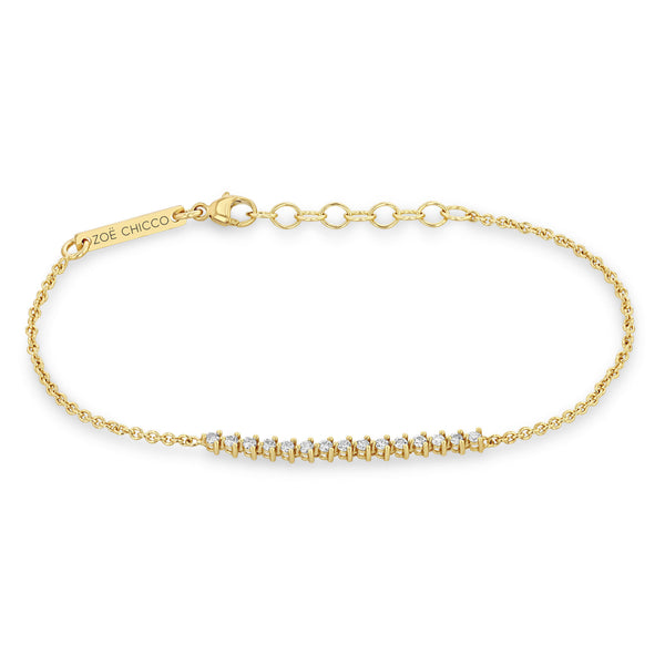 Zoë Chicco 14k Gold Diamond Tennis Segment Bracelet