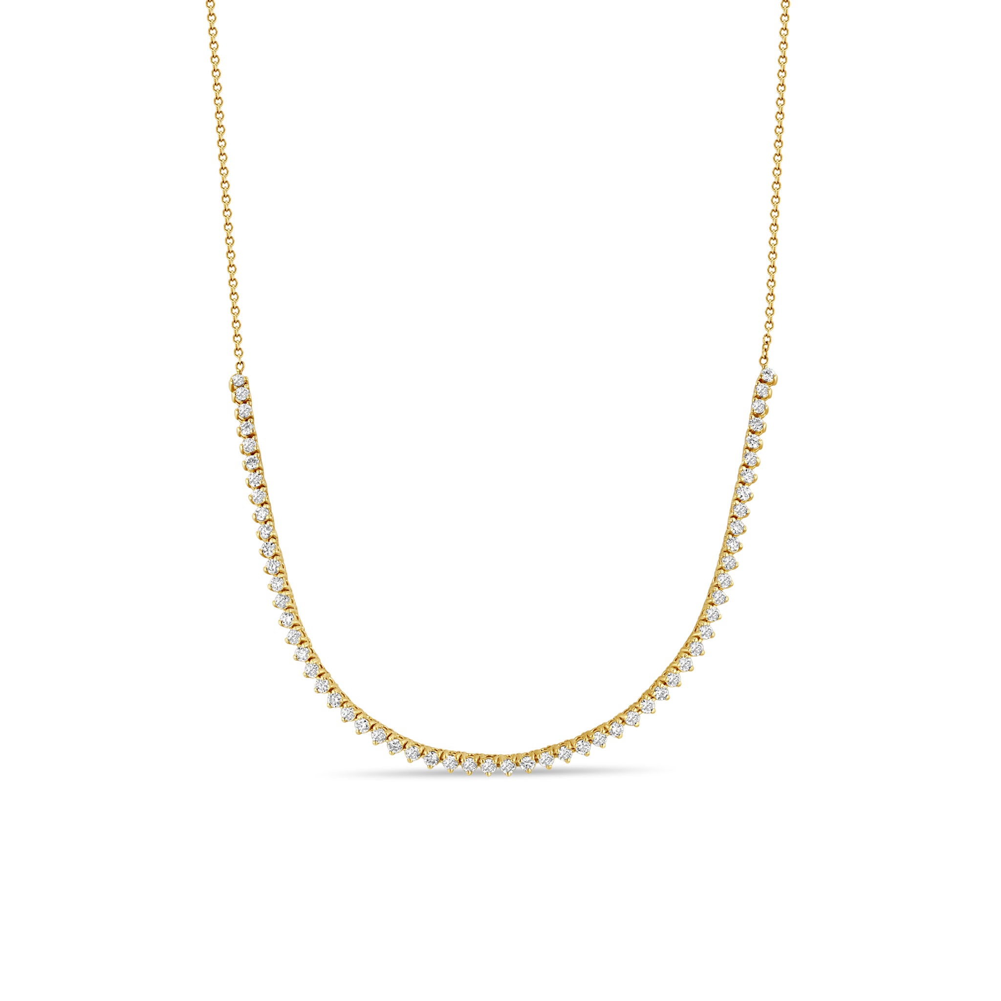Zoë Chicco 14k Gold Diamond Tennis Segment Necklace