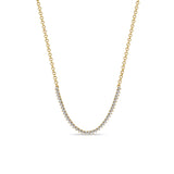 Zoë Chicco 14k Gold Diamond Tennis Segment Rolo Chain Necklace