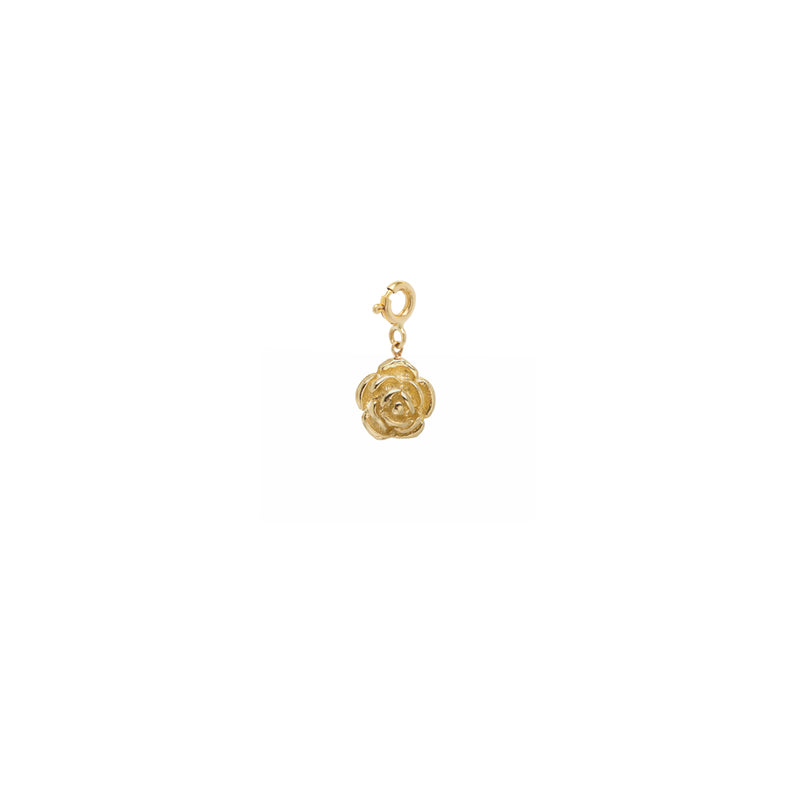 Zoë Chicco 14kt Gold Rose Charm Pendant with Spring Ring