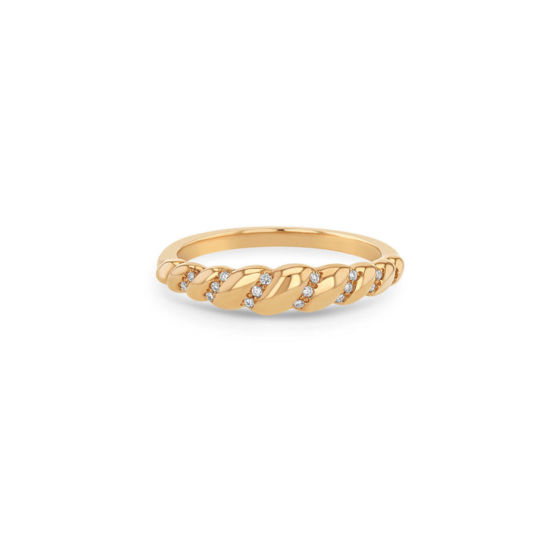 Zoë Chicco 14k Gold Diamond Croissant Ring