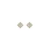 Zoë Chicco 14kt Gold Tiny Bead Diamond Starburst Earrings