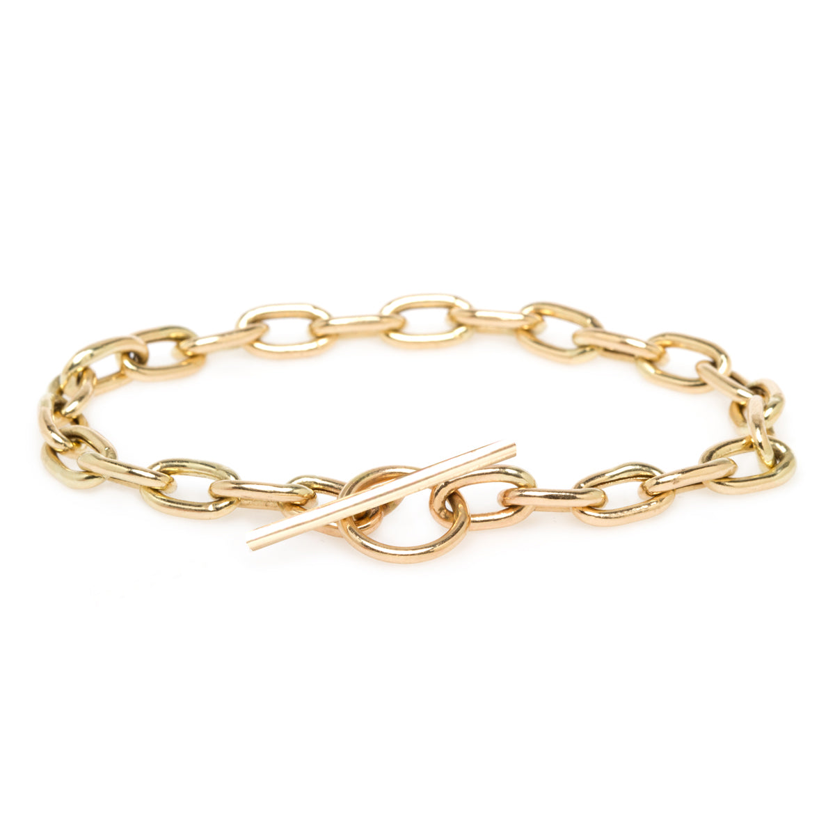 Zoë Chicco 14k Gold XL Square Oval Link Pavé Diamond Toggle