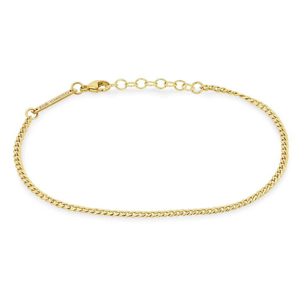 Zoë Chicco 14k Gold Extra Small Curb Chain Bracelet – ZOË CHICCO