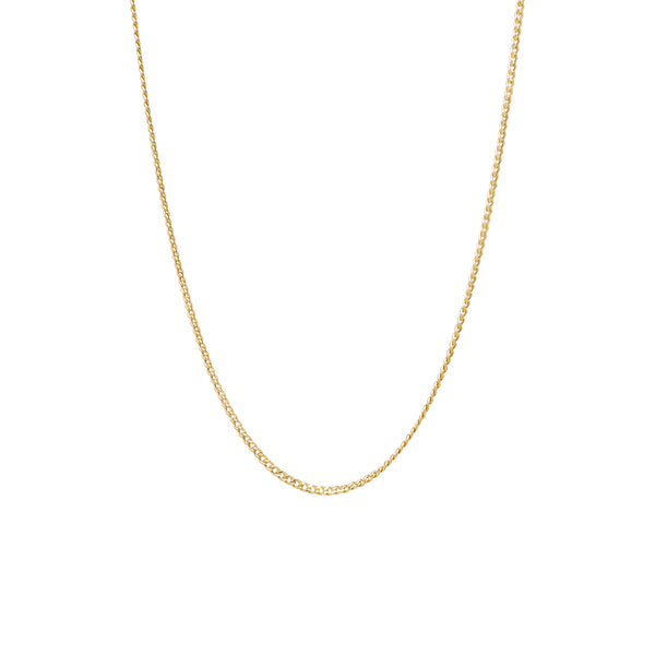 14k Gold Extra Small Curb Chain Necklace