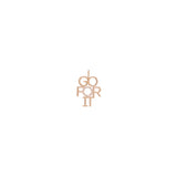 Zoe Chicco x Jenn Streicher 20x20 collaboration GO FOR IT rose gold charm with pave diamonds