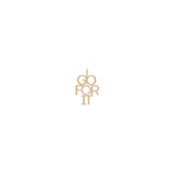 Zoe Chicco x Jenn Streicher 20x20 collaboration GO FOR IT yellow gold charm with pave diamonds