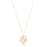 Zoe Chicco x Jenn Streicher 20x20 collaboration yellow gold GO FOR IT pendant necklace