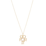 Zoe Chicco x Jenn Streicher 20x20 collaboration yellow gold GO FOR IT pendant necklace with pave diamonds